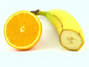 banana and orange
